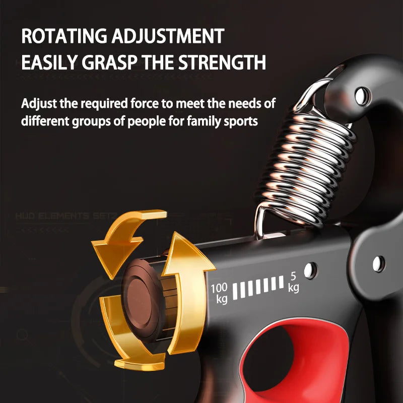 Adjustable Grip Strengthener for Muscle Recovery and Hand Exercise - Available in 5-60/100/150Kg