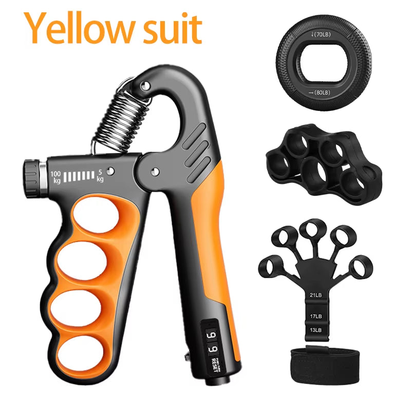 Adjustable Grip Strengthener for Muscle Recovery and Hand Exercise - Available in 5-60/100/150Kg